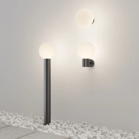 Настенный уличный светильник Maytoni Bold O598WL-01B1 (220V, шар, IP54)