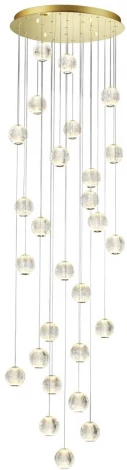 Подвесная люстра большая каскадная Crystal 5008/120L Odeon Light (LED, 220V, на проводе)