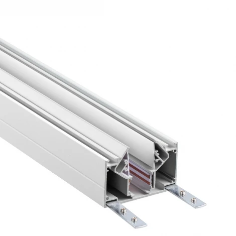 Шинопровод низковольтный для монтажа в натяжной потолок 2 метра IP20 48V Novotech Flum 135353 белый