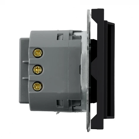 Выключатель карточный (механизм) 250В 40А RSW40-5114-05 черный уголь, soft touch Stekker Эмили 50700