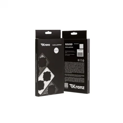 Рамка 2-постовая перламутр Kranz Round KR-78-0752-1