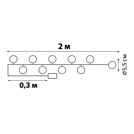 Гирлянда Uniel ULD-S0200-010/STB/2AA WHITE IP20 TANGLES-1