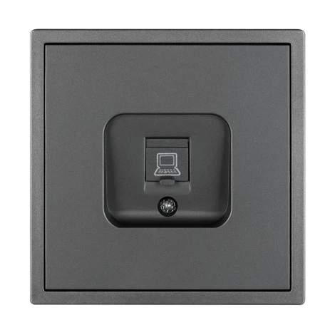 Механизм компьютерной розетки SCT-TENDO-MPC1-SFPL-GR (RJ-45, CAT6) (Arlight, Матовый графитовый) 054593