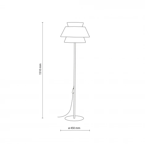 Торшер бежевый TK Lighting 16225 Kalum
