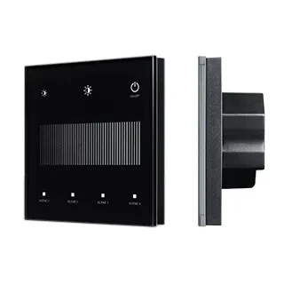 Сенсорная панель INTELLIGENT ARLIGHT SMART-DALI-301-11-1G-4SC-DT6 Черная (230V, встраиваемая, 2.4G) (IARL, IP20 Пластик) 046560