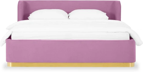 Кровать Vibe 1600 ОГОГО (арт.748483), (Ткань,Шенилл/Розовый)