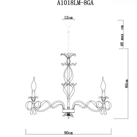 Подвесная люстра Arte Lamp Olivia A1018LM-8GA