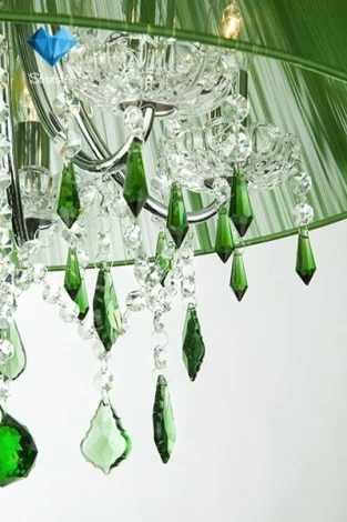 Подвесной светильник Eurosvet Emerald 3125/5 хром/зелёный Strotskis
