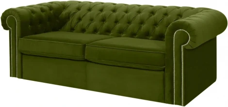 Диван Chesterfield ОГОГО (арт.344636), (Ткань/Зеленый)
