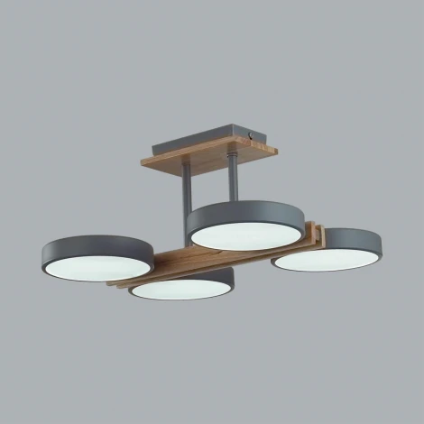 Потолочная люстра на штанге Lumion Plato 8031/72CL серый, дерево/металл, акрил LED 108W 3000-6000К 220V
