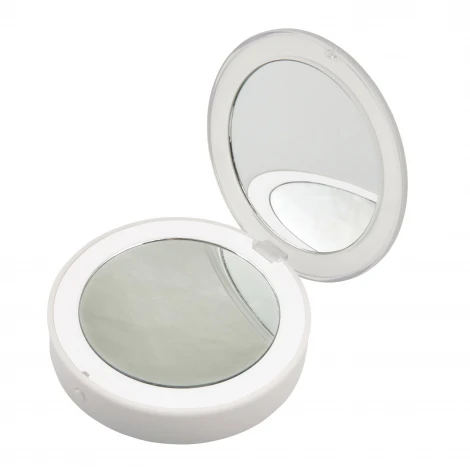 Зеркало с подсветкой Uniel ULK-F70 2AAA WHITE (LED, выключатель, круглые)
