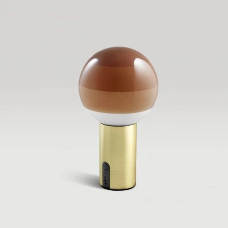Настольная лампа Dipping Light Portable кремовый-матовая латунь Marset A691-453-3715-27K (251328)