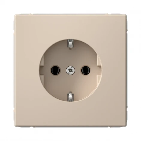 Розетка с заземлением (песочный) Systeme Electric GAL001243S