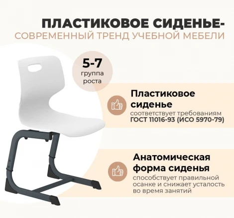 Стул Sheffilton SHT-S-TN22/5-7 а5-7 голубой/антрацит 1185212502