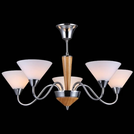 Потолочная люстра Natali Kovaltseva Evora 11400/5C CHROME, OAK