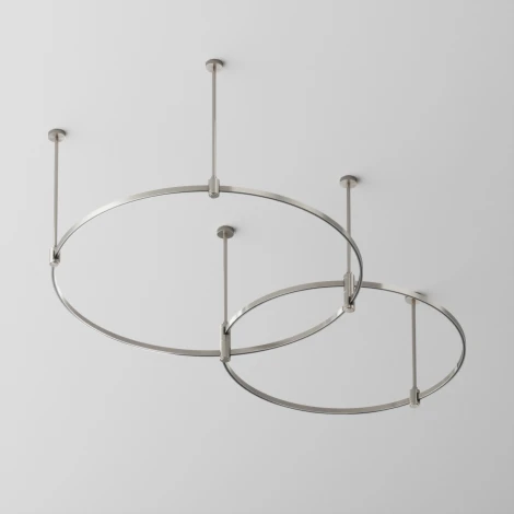 Модульная конструкция магнитная (набор) круглая двухуровневая D800мм + D650мм на жестких подвесах Medium Maytoni TFC-Flar-M01-PT