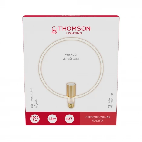 Лампочка светодиодная филаментная белая трубка E27 12W Thomson Deco Globe-3 TH-B2401