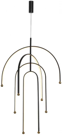 Подвесной светильник Odeon Light Memfi 6633/95L HIGHTECH ODL24 металл/черный/акрил LED 95W 3000K 220V (на проводе)
