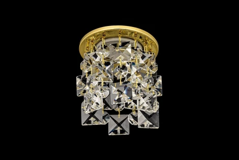 Встраиваемый светильник хрустальный Dio D'Arte Osimo Gold GU10.5.14.8.102 G (220V, круглые)
