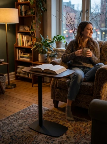 Стол придиванный Дей орех кантри/черный Mebelik 009795