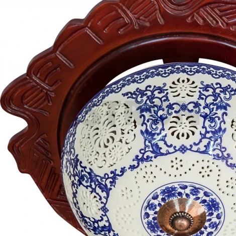 Потолочная люстра N-Light 6158 6158-3 красное дерево