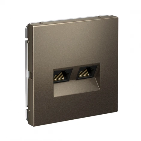 Розетка Ethernet RJ-45 двойная (мокко) Systeme Electric GAL000688
