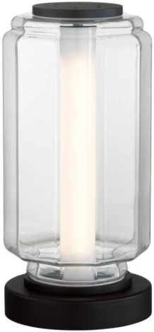 Настольная лампа Odeon Light Jam 5409/10TL черный/прозрачный/металл/стекло/акрилLED 10W 3000K 700Лм (220V, выключатель, круглые)