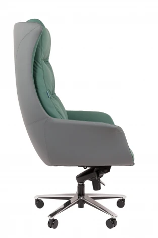 Офисное кресло Chairman 523 Россия экокожа зеленый/серый 7216677