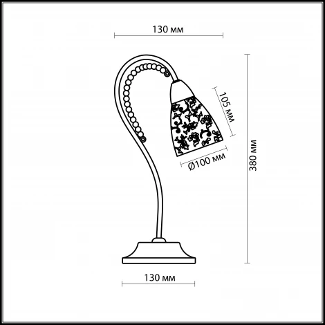 Интерьерная настольная лампа Odeon Light Mariot 2541/1T