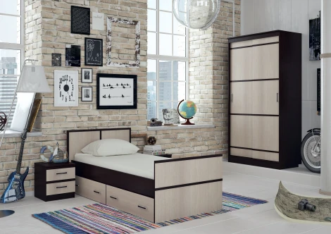 Кровать с проложками ДСП Сакура LIGHT 90х200 БТС Н001148