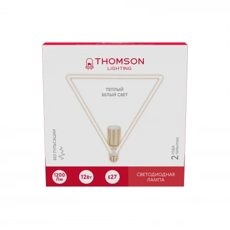 Лампочка светодиодная филаментная белая трубка E27 12W Thomson Deco Triangle-3 TH-B2400