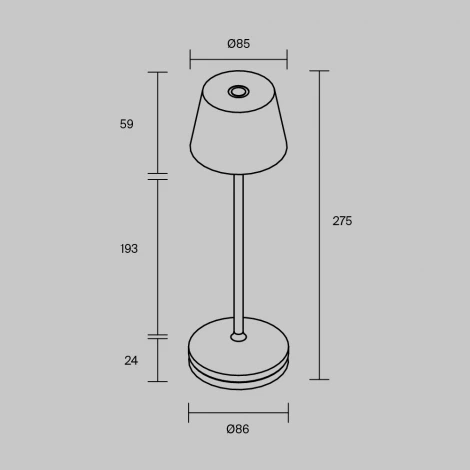 Аккумуляторная настольная лампа Maytoni Nook MOD494RL-L1BK
