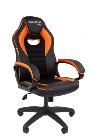 Кресло Chairman game 16 Россия экокожа черный/оранжевый 7213485