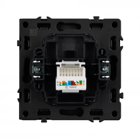 Розетка ARL NOBE компьютерная софт-тач черный оникс SCT-MPC1-SFPL-BK (RJ-45, CAT6) (Arlight,) 054305(1)