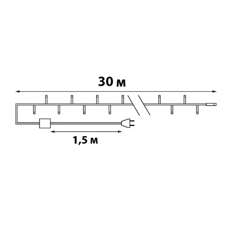 Гирлянда Uniel ULD-S3000-300/DGA WARM WHITE IP20
