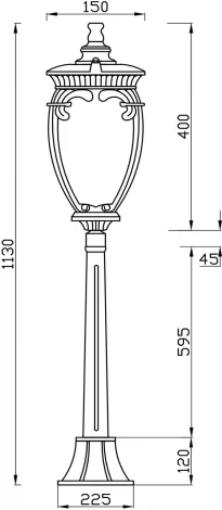 Наземный фонарь Maytoni Fleur O414FL-01BZ1 (220V, IP44)