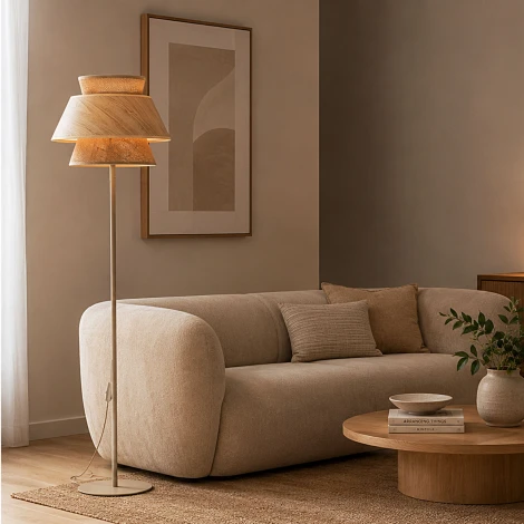 Торшер бежевый TK Lighting 16225 Kalum