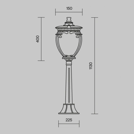 Наземный фонарь Maytoni Fleur O414FL-01GB1