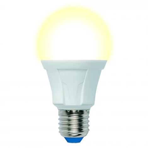 Лампочка светодиодная шар белая E27 18W 3000K Uniel LED-A60 18W/3000K/E27/FR PLP01WH