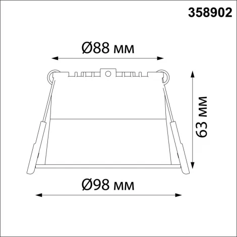Светильник встраиваемый светодиодный Tran 358902 (220V, круглые)