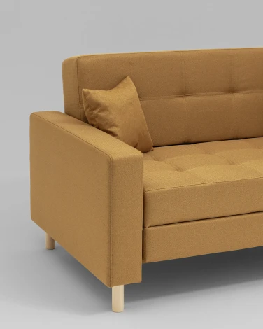 Диван-кровать Фрайдей рогожка горчичный Stool Group УТ000043103