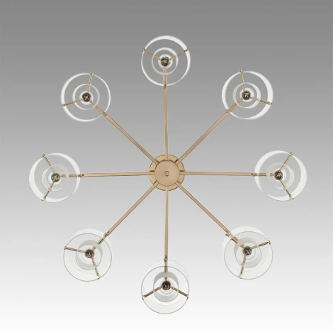 Потолочная люстра на штанге Lumion Verdi 6587/8C золото/прозрачный, металл/стекло E14 8*40W 220V (круглые)