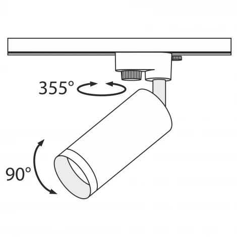 Трековый светильник Focus Unity GU10 50Вт (однофазный) Maytoni Technical TR004-1-GU10-MG (220V, круглые)