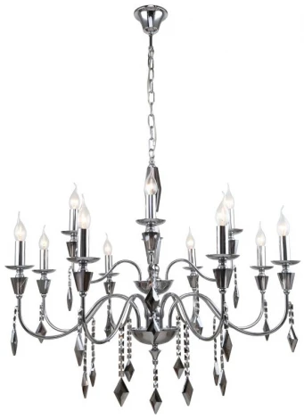Подвесная люстра Grace 1053/09/12P (220V, хрусталь, подвески, на цепи, подсвечник, свеча)