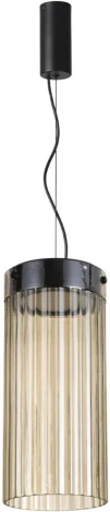 Подвесной светильник каскадный Odeon Light Pillari 5047/10L черный/светл.янтарный/металл/стекло LED 10W 4000К 1237Лм (220V, на проводе, круглые)