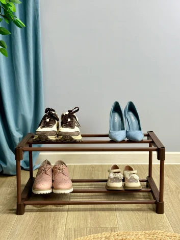 Полка для обуви Sheffilton SHT-SR3-P коричневый/коричневый 7535631701