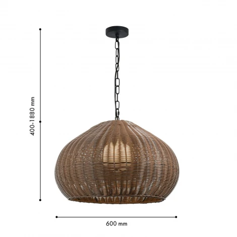 Подвесной светильник Favourite Wicker 4884-1P 1xE27x40W IP44