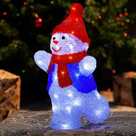 Световая фигура Uniel ULD-M2234-040/STA WHITE IP20 SNOWMAN-2 (LED, 220V, снеговик)