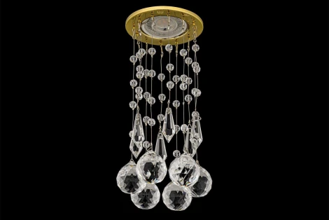 Встраиваемый светильник хрустальный Dio D'Arte Osimo Gold GU10.5.14.8.120 G (220V, круглые)