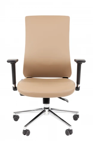 Офисное кресло Chairman 500LUX Россия экокожа бежевый БП 7210651